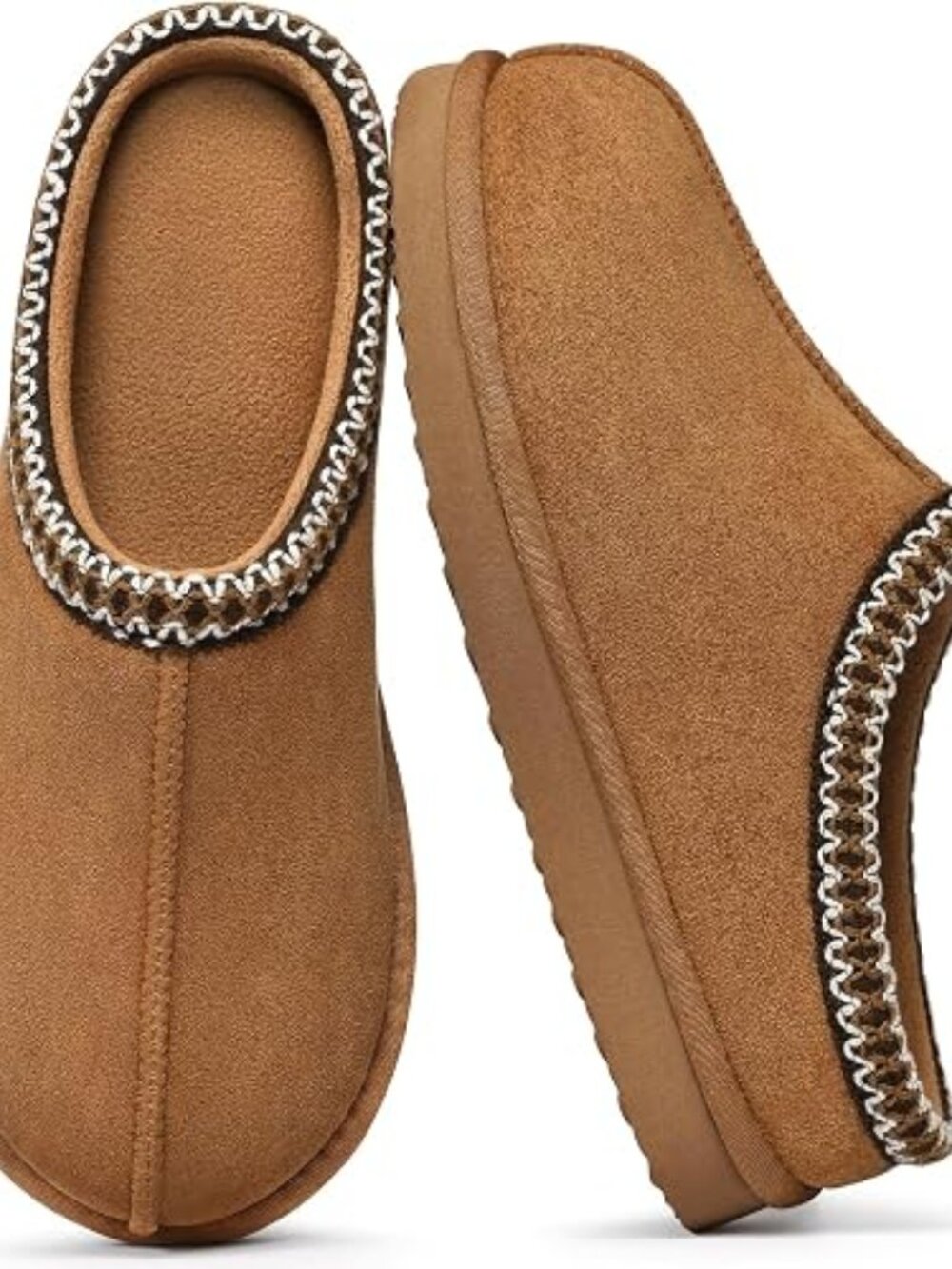 Cozy Memory Foam Slippers for Women, Faux Suede Clog House Shoes